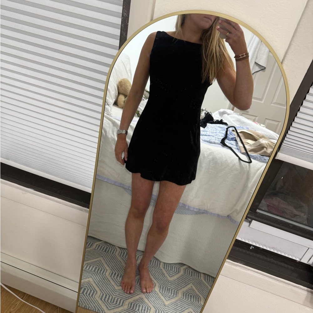 Reformation Brisbane velvet mini dress